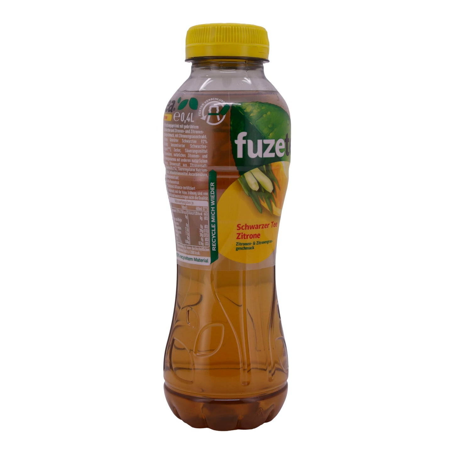 Zwarte Thee Fuze Tea | Thee | Met Citroen- en Citroengrasaroma | 0,4 l – Verfrissend Theedrank