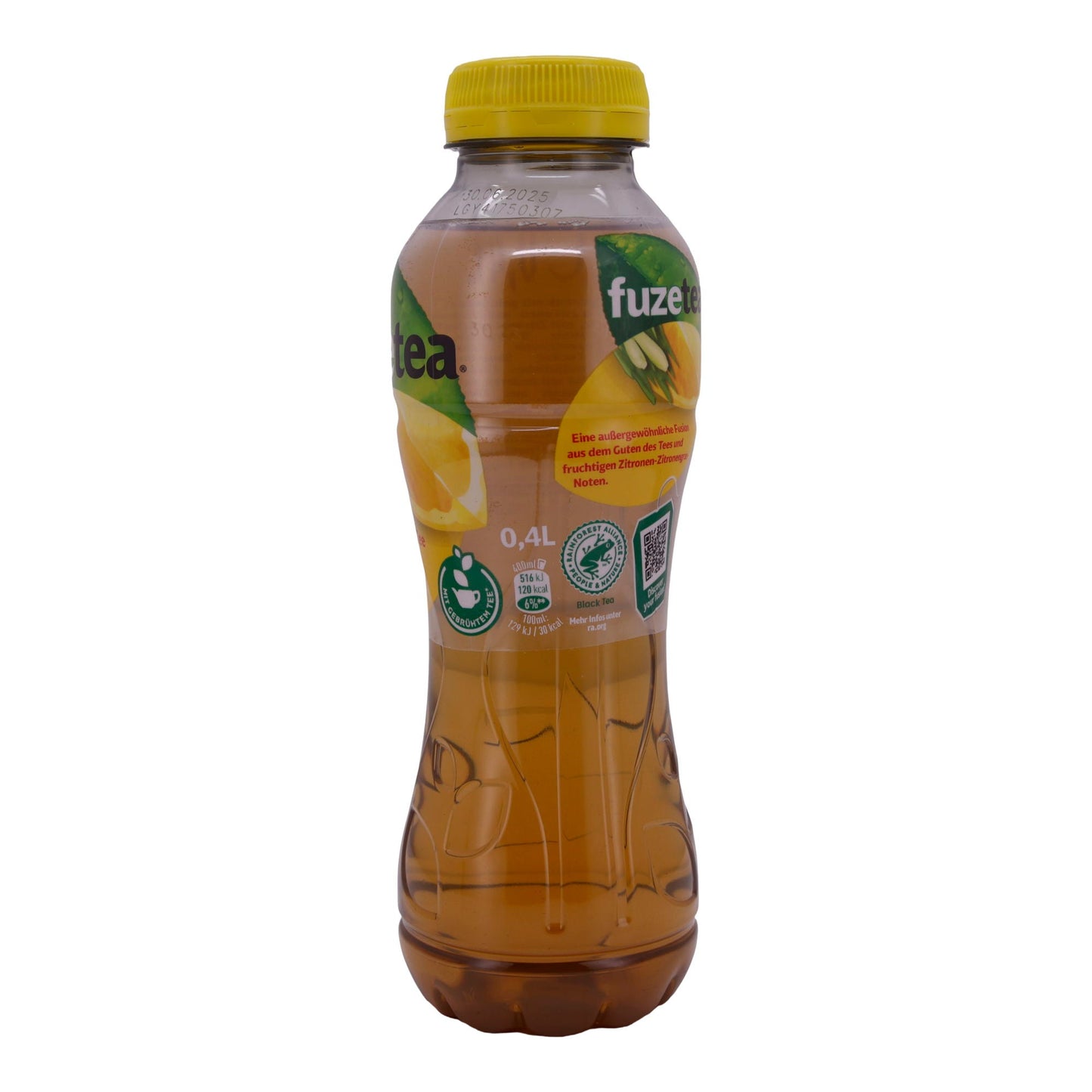Schwarzer Tee Fuze Tea | Tee | Mit Zitrone und Zitronengrasgeschmack | 0,4 l – Erfrischendes Teegetränk FUZE TEA