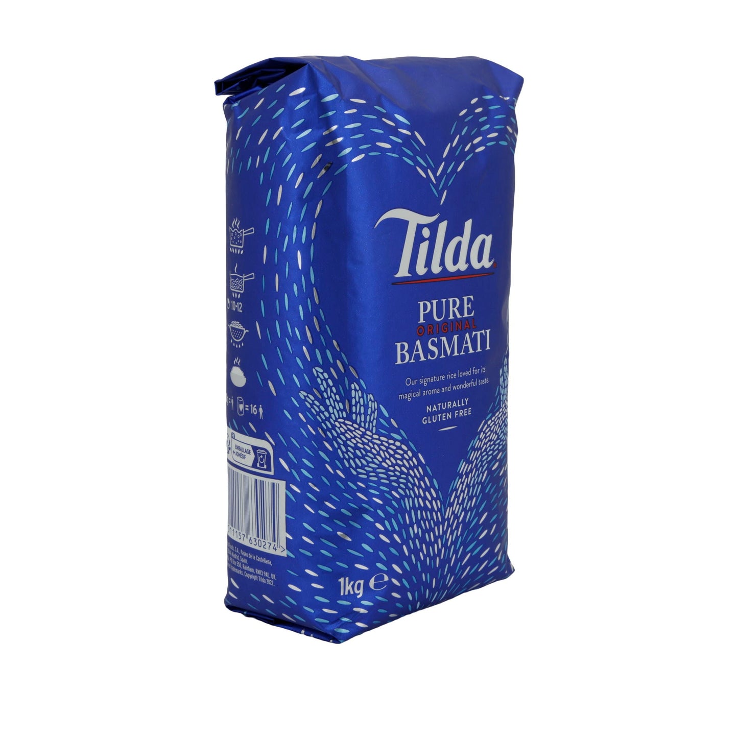 Reis Tilda | Pure Original Basmati Reis | Aromatisch, glutenfrei, perfekt für feine Gerichte | 1 kg TILDA