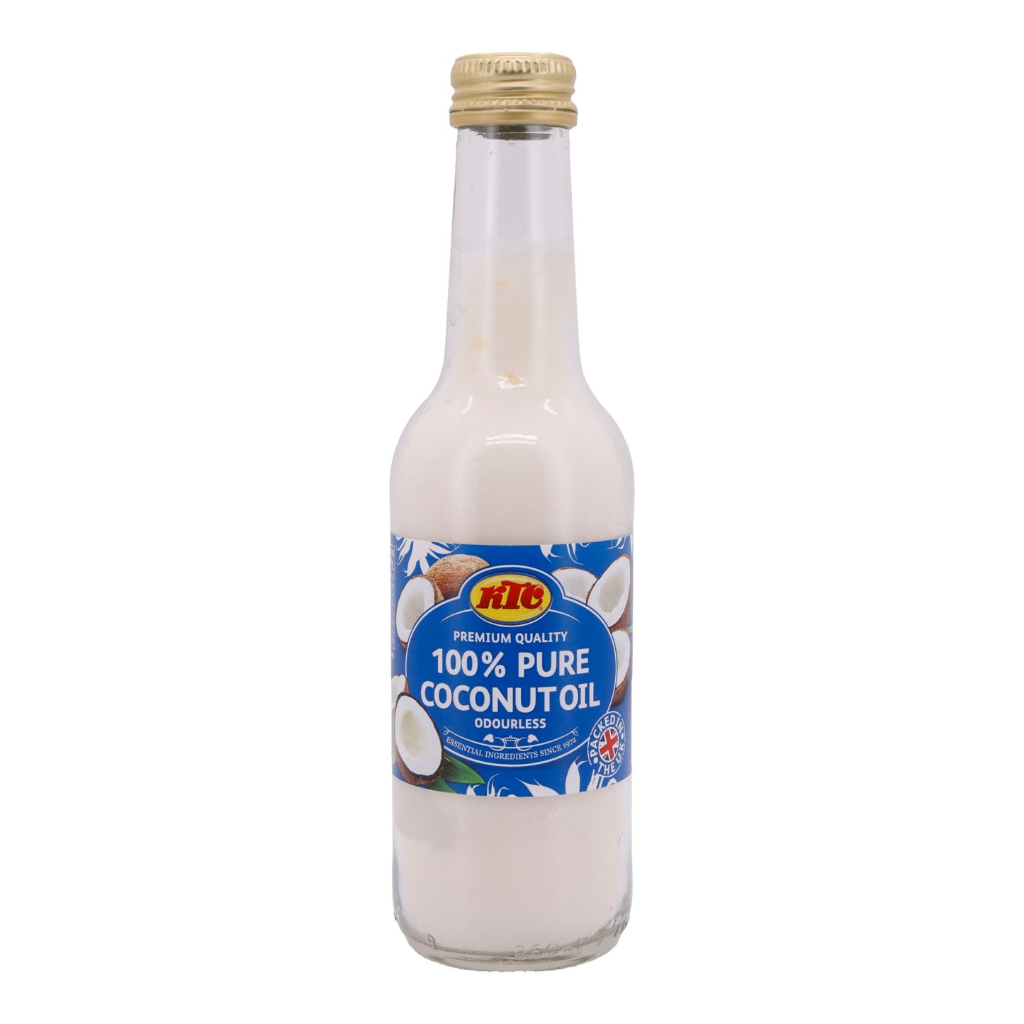 Kokosolie KTC | 100% Pure Kokosolie | Hoogwaardig, geurloos | 250 ml