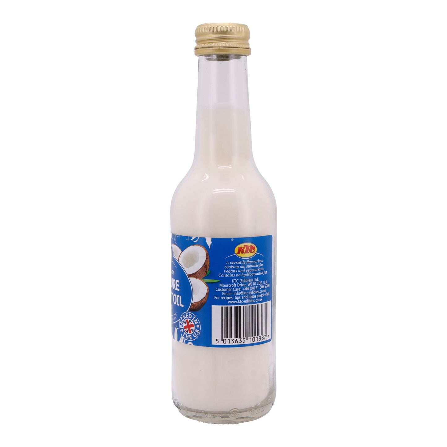 Kokosolie KTC | 100% Pure Kokosolie | Hoogwaardig, geurloos | 250 ml