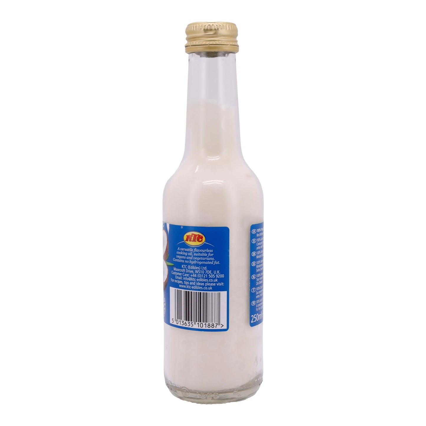 Kokosolie KTC | 100% Pure Kokosolie | Hoogwaardig, geurloos | 250 ml