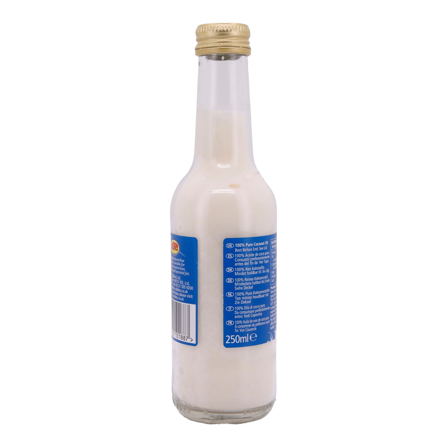 Kokosolie KTC | 100% Pure Kokosolie | Hoogwaardig, geurloos | 250 ml