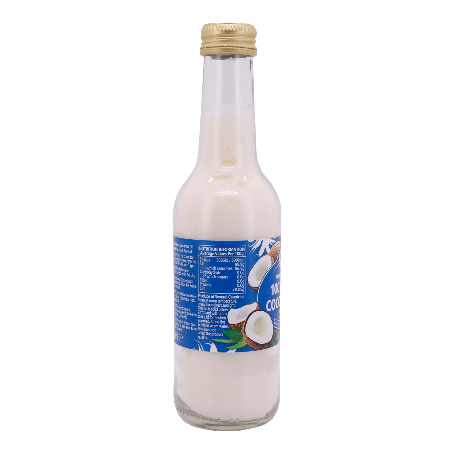Kokosolie KTC | 100% Pure Kokosolie | Hoogwaardig, geurloos | 250 ml