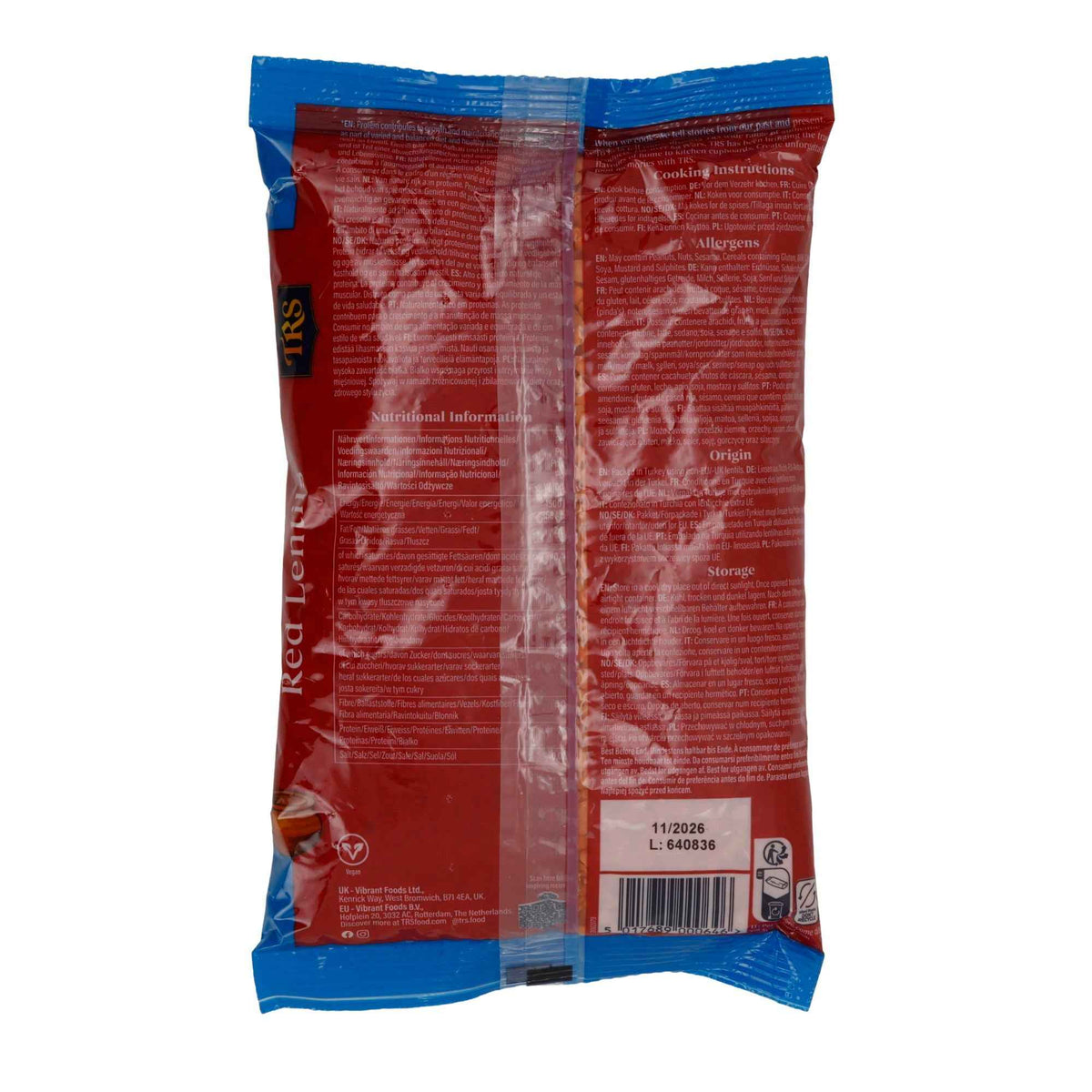 Rote Linsen TRS Red Lentils | Hülsenfrüchte | 500 g