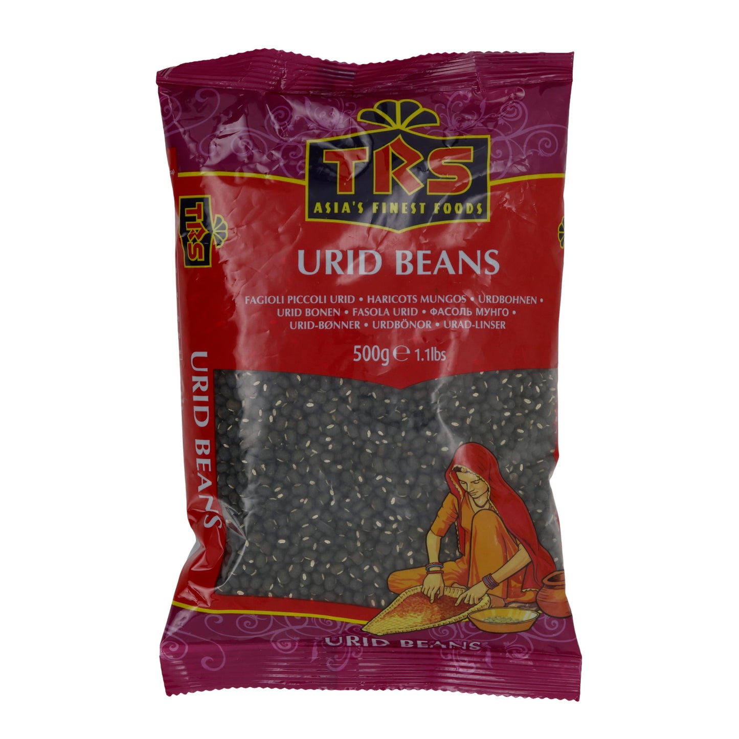 Urid Bohnen TRS | Schwarze Linsen | Für Dal und Teigzubereitung | 500 g