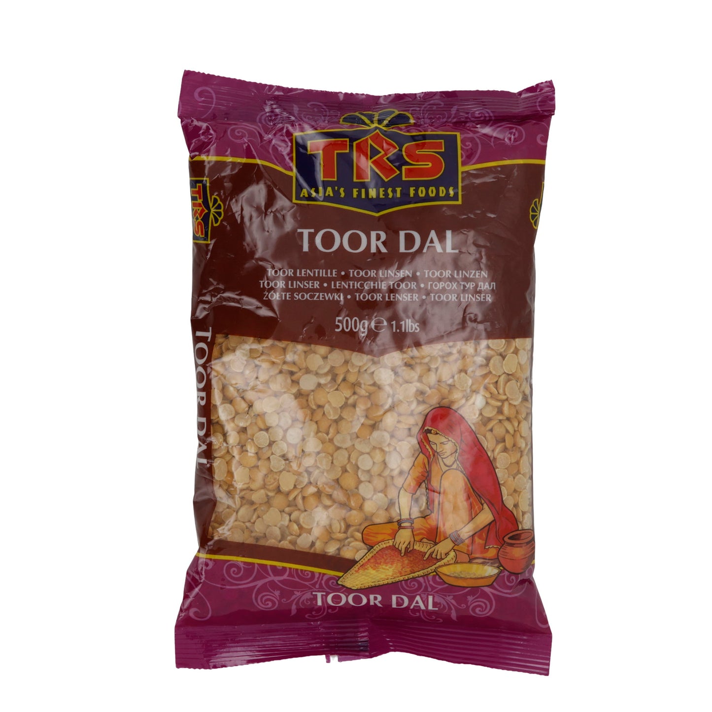 Erbsen TRS Toor Dal | gele spliterwten | voor Indiase keuken | 500 g