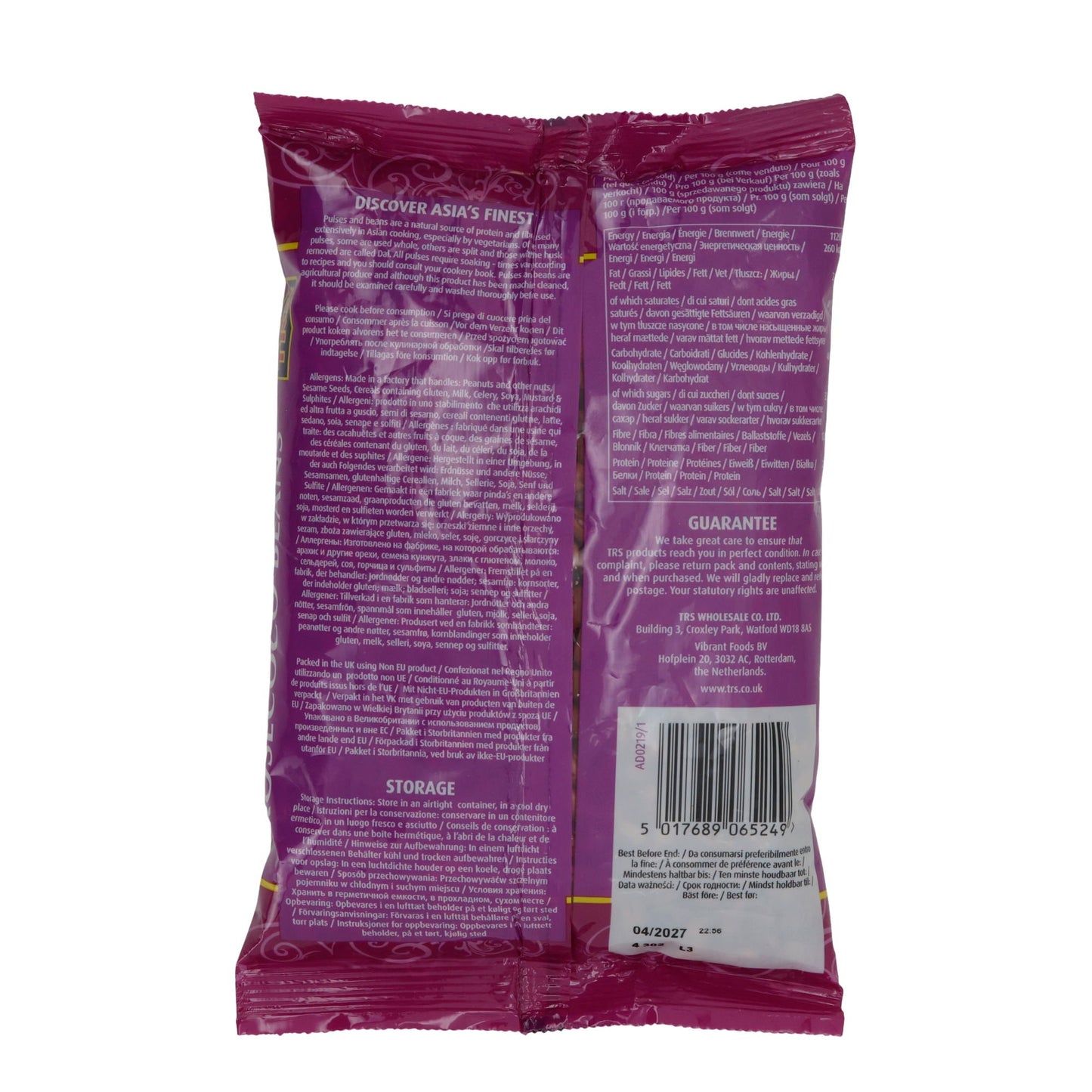 Bohnen TRS Rosecoco Beans | Wachtelbohnen (getrocknet) | Hülsenfrüchte | 500 g Packung TRS