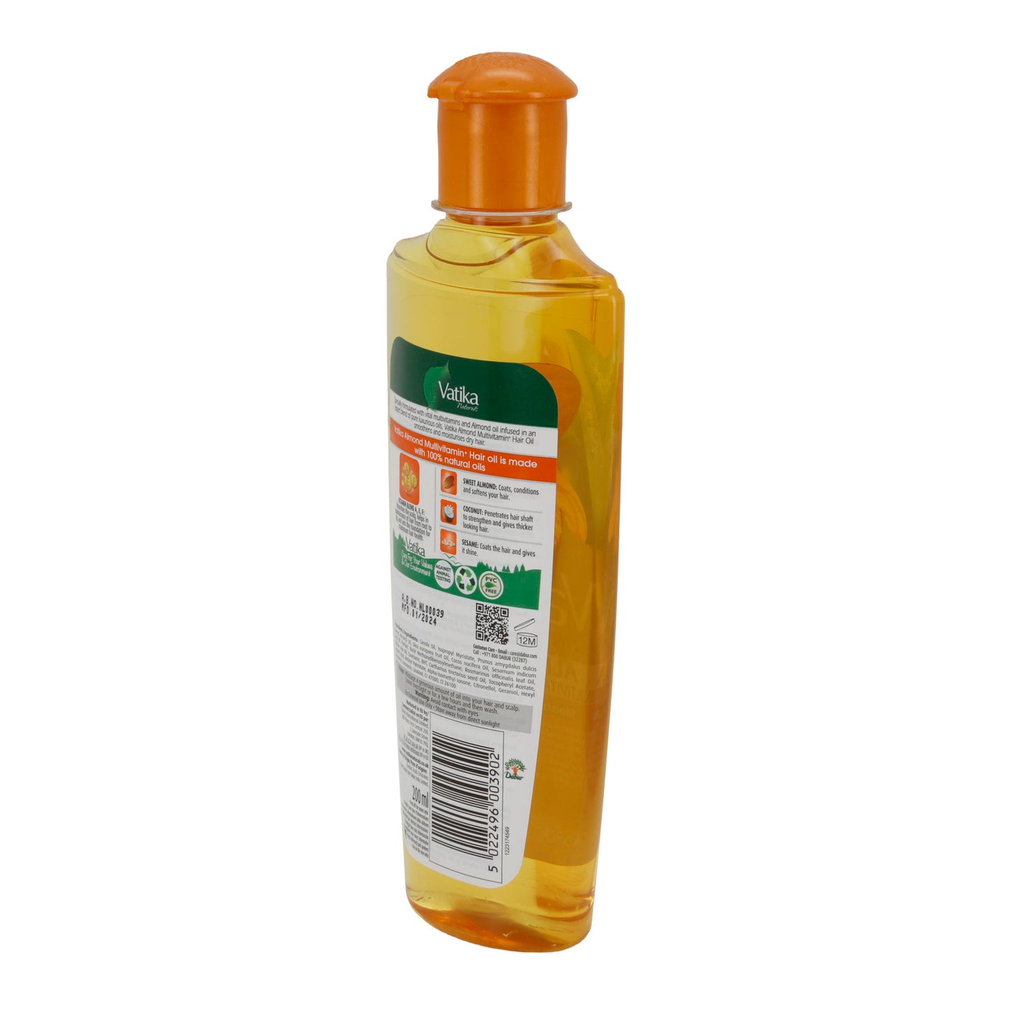 Haaröl Vatika Naturals Badem Saç Yağı | Yoğun Nemlendirme | 200 ml