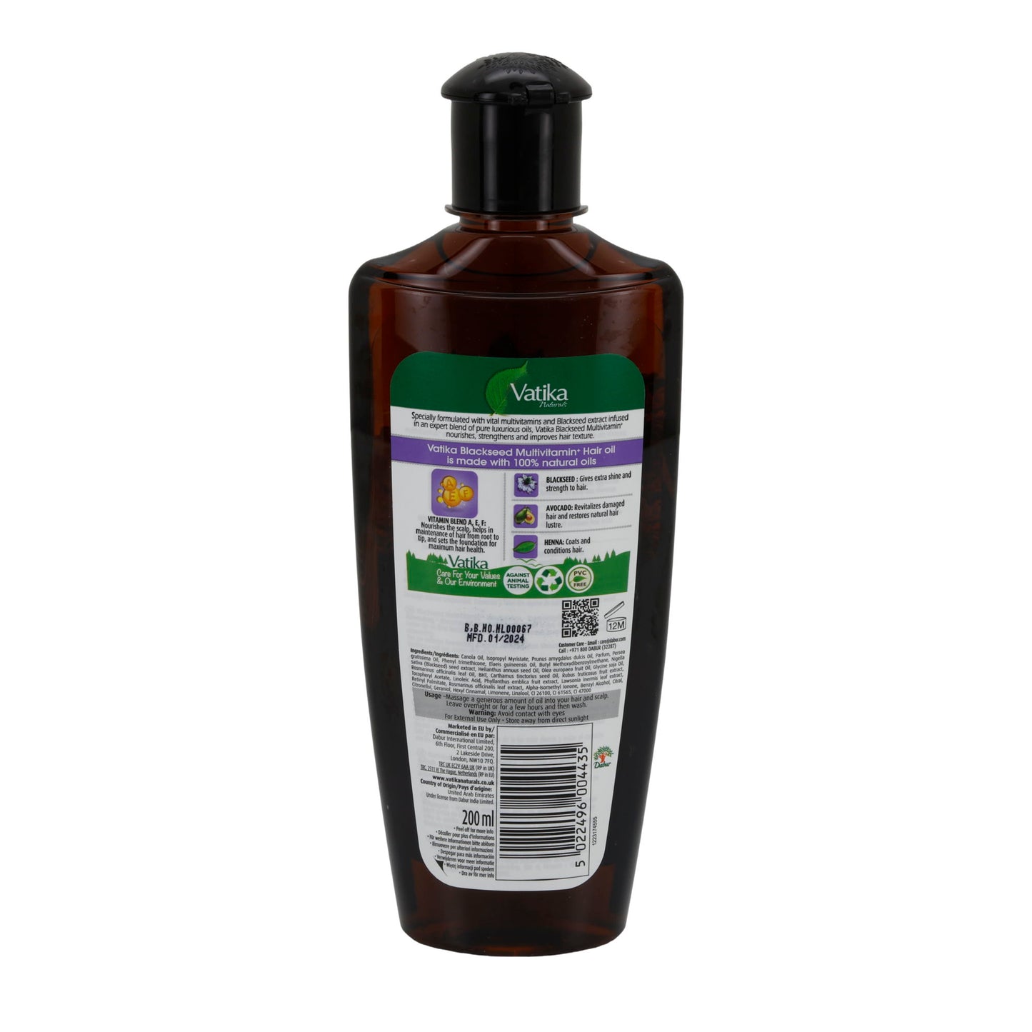 Haaröl Vatika Blackseed Multivitamin Hair Oil | Haaröl | 200 ml