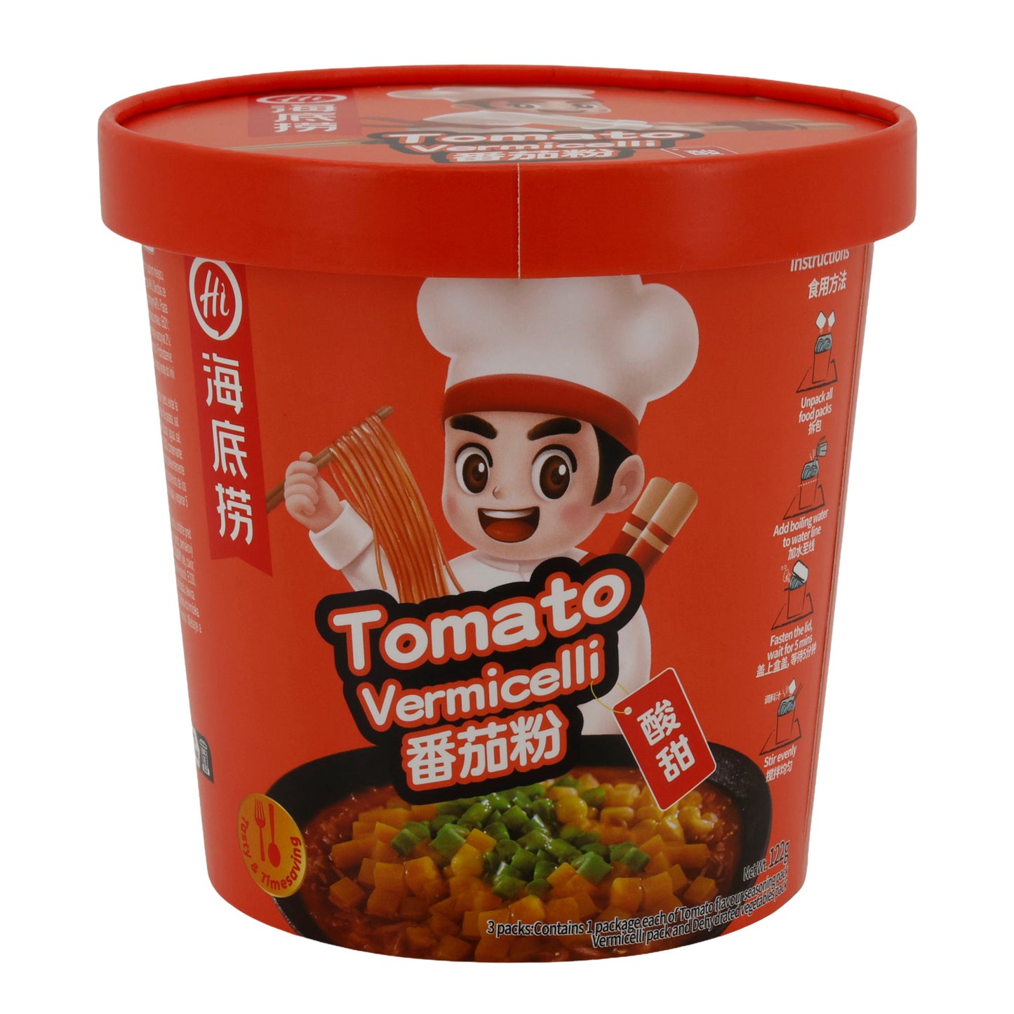 Instant Noodles Hai Di Lao | Tomato Vermicelli | 122 g Cup
