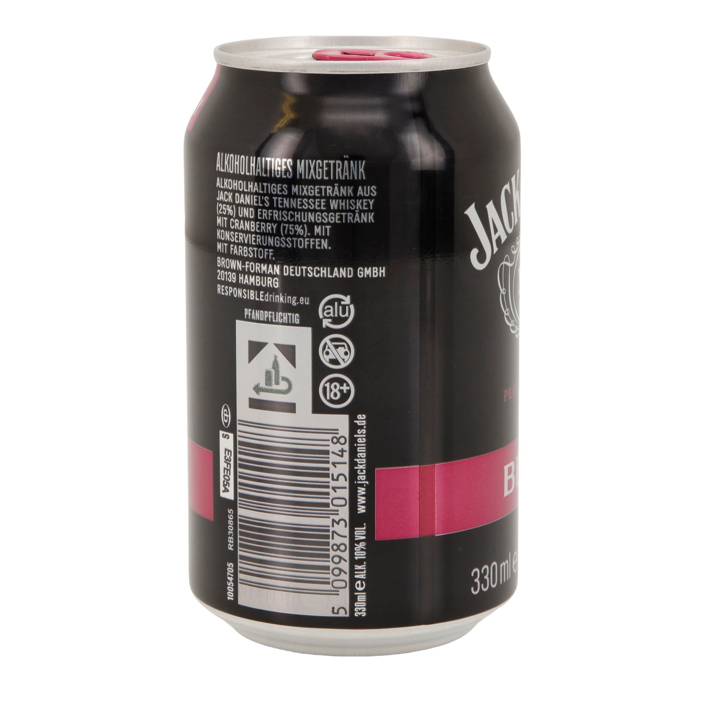 Jack Daniel’s | Whiskey & Berry | Longdrink mit Cranberry | 10 % vol | 330 ml Dose