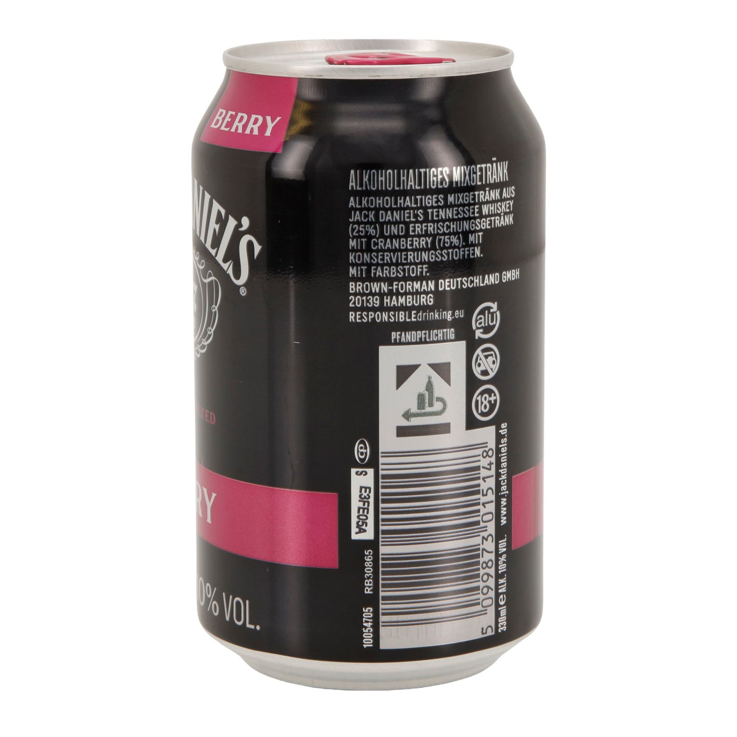 Jack Daniel’s | Whiskey & Berry | Longdrink mit Cranberry | 10 % vol | 330 ml Dose