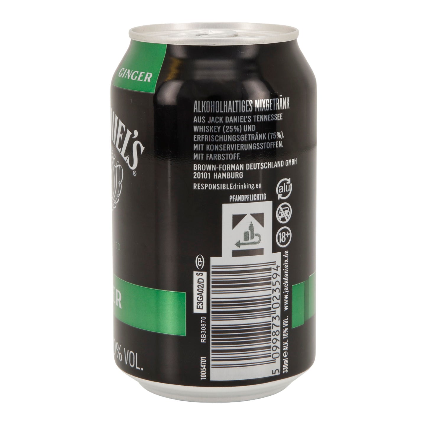 Jack Daniel’s | Whiskey & Ginger | Longdrink | 10 % vol | 330 ml Dose