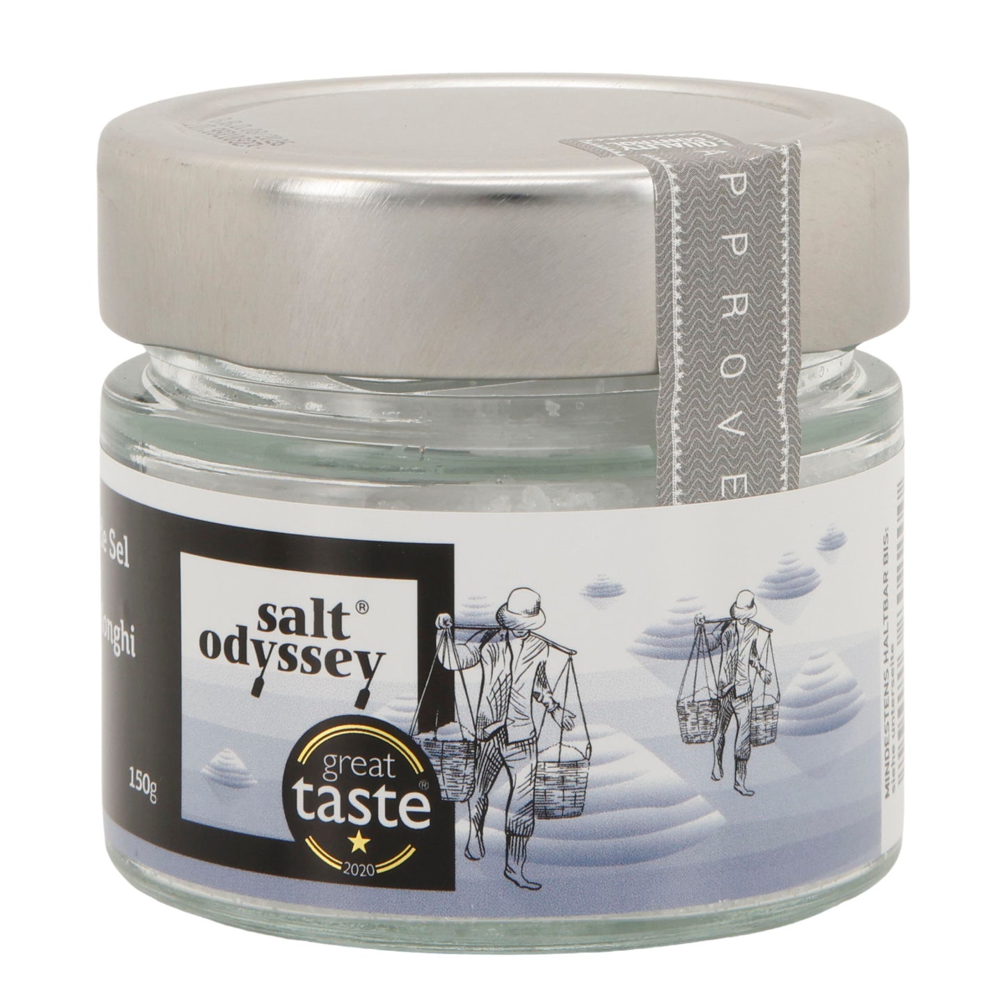 Fleur de Sel | Reines Meersalz aus Messolonghi | unraffiniert & naturbelassen | 150 g im Glas