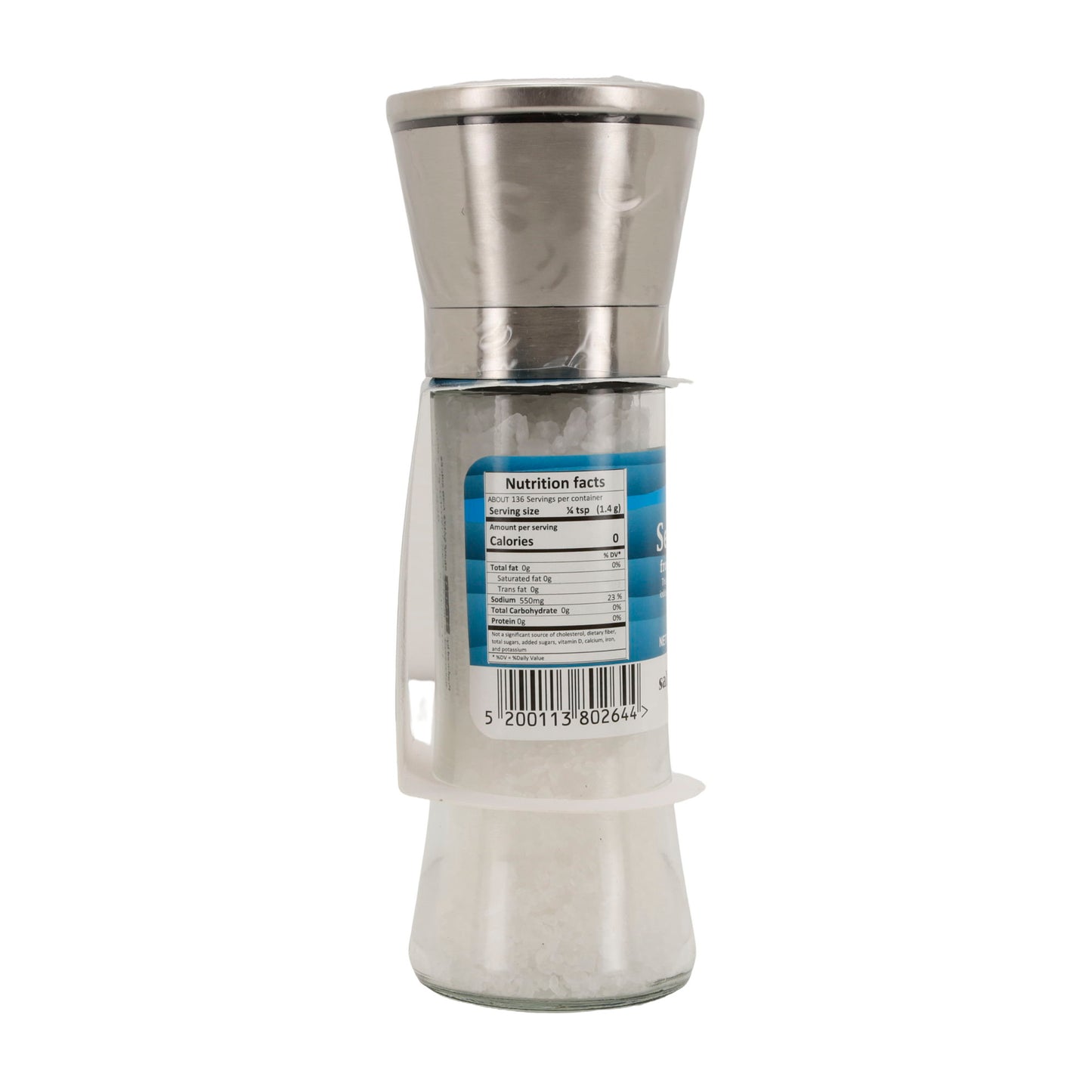 Salzmühle Salt Odyssey | Reines Meersalz grob | 100 % Natur | 190 g Mühle