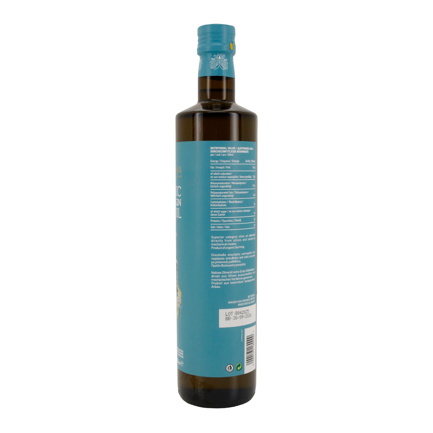 Bio-Olivenöl extra nativ | Nostalgia | Koroneiki Sorte | 750 ml – kaltgepresst, Griechenland, BIO-zertifiziert