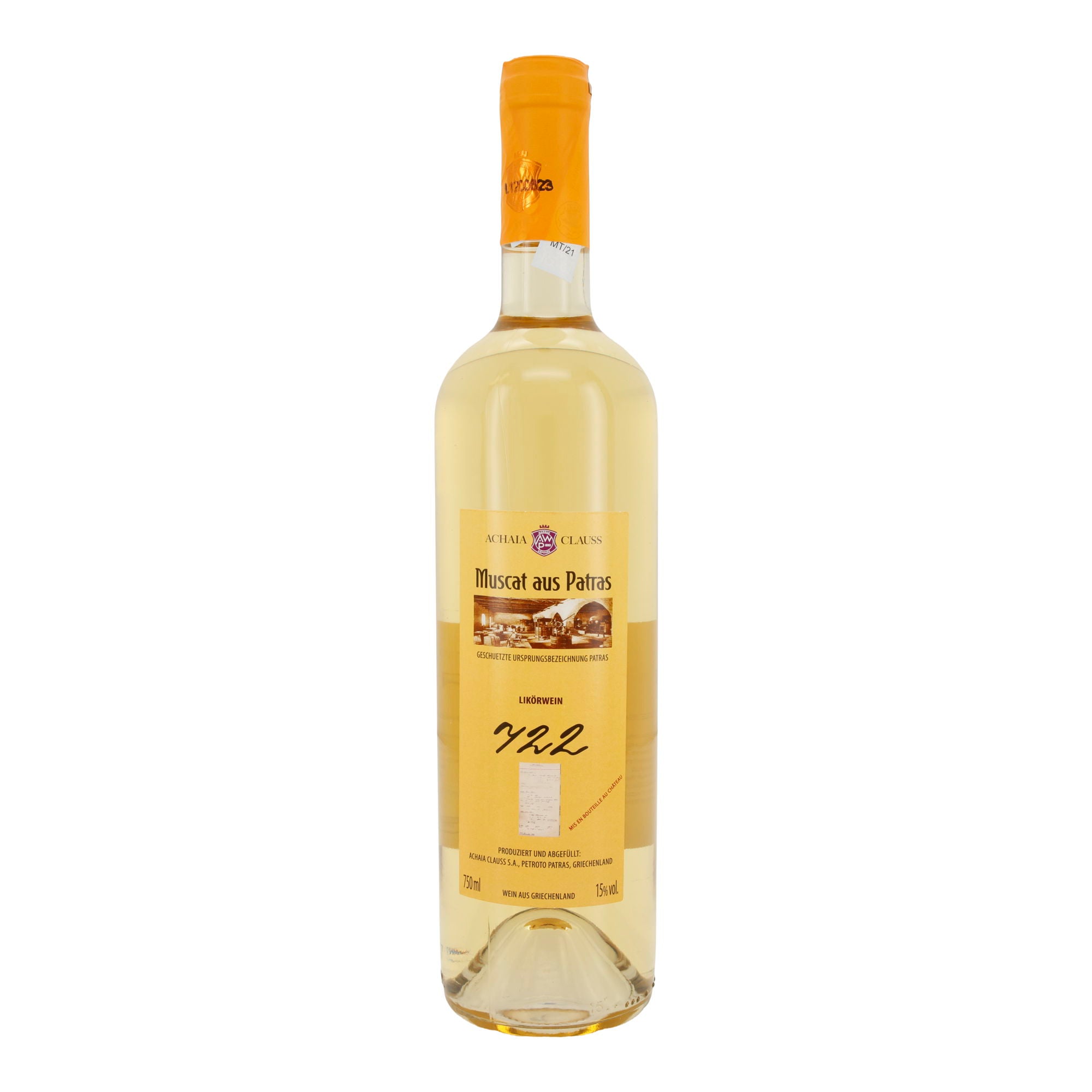 Likörwein Muscat aus Patras | Achaia Clauss | geschützte Ursprungsbezeichnung | 15 % vol. | 750 ml Achaia Clauss