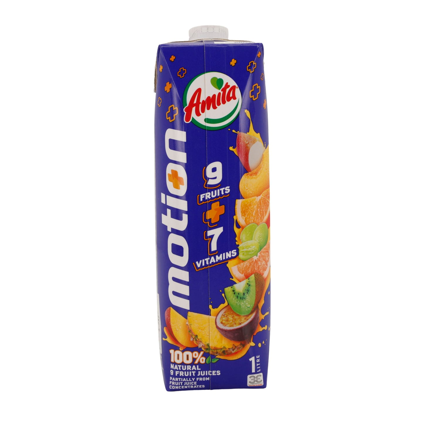 Amita motion | 100 % Multivitaminsaft | 9 Früchte + 7 Vitamine | 1 Liter