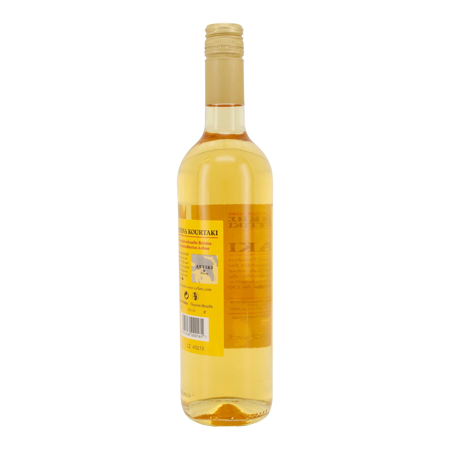 Kourtaki Retsina Weißwein | Traditioneller griechischer Harzwein aus Attiki | 12 % vol | 750 ml