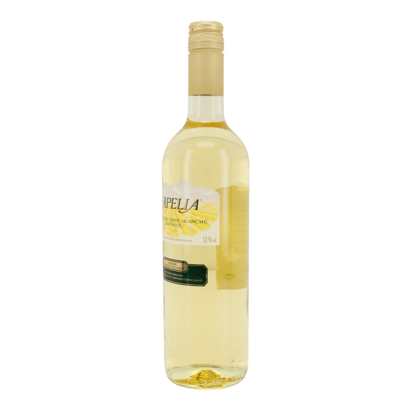 Apelia Weißwein trocken | Griechischer Qualitätswein | 12 % vol | 750 ml Kourtakis