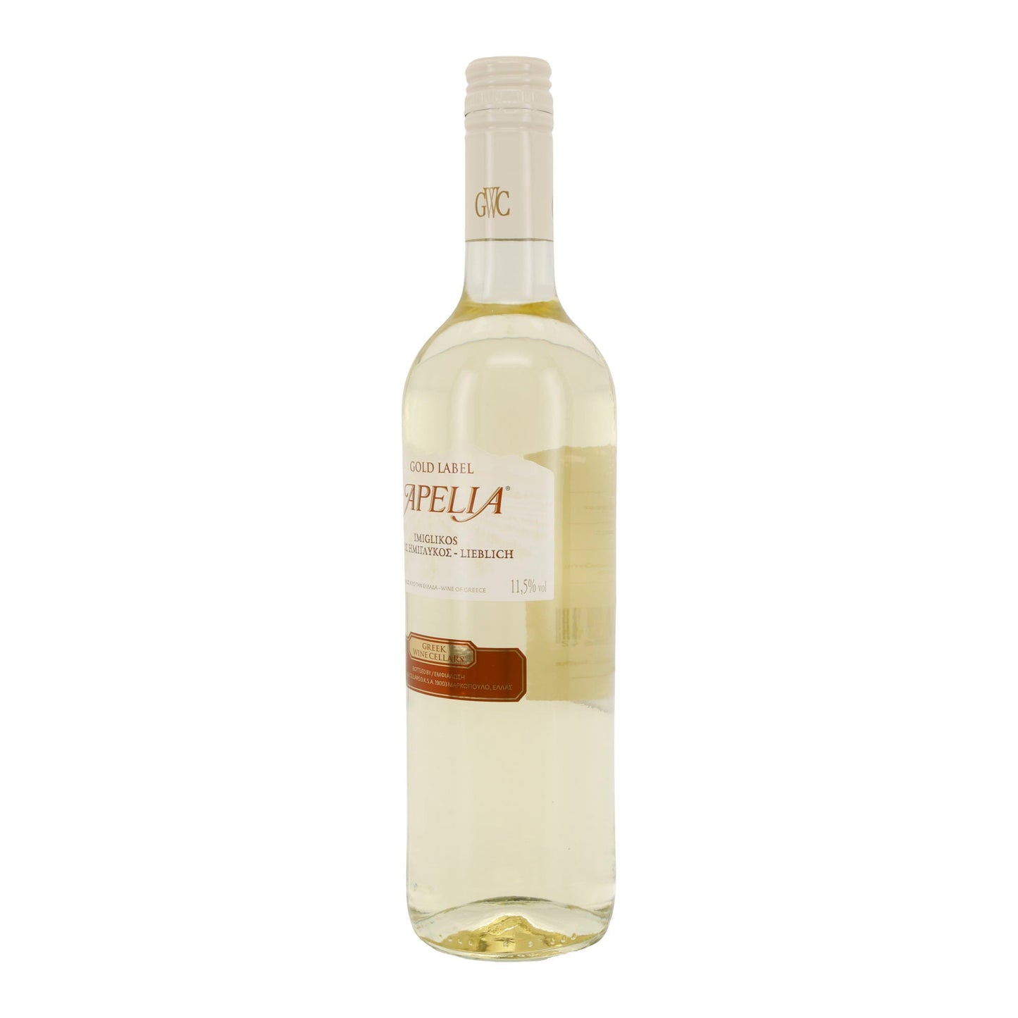 Weißwein Apelia Gold Label | Imiglykos | Lieblich | 11,5 % vol. | 750 ml Kourtakis