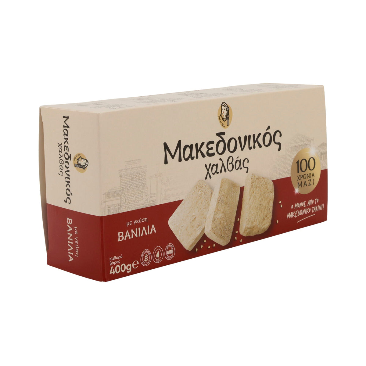 Halva Makedonikos | Griechische Süßware mit Vanille | traditionell | 400 g Haitoglou