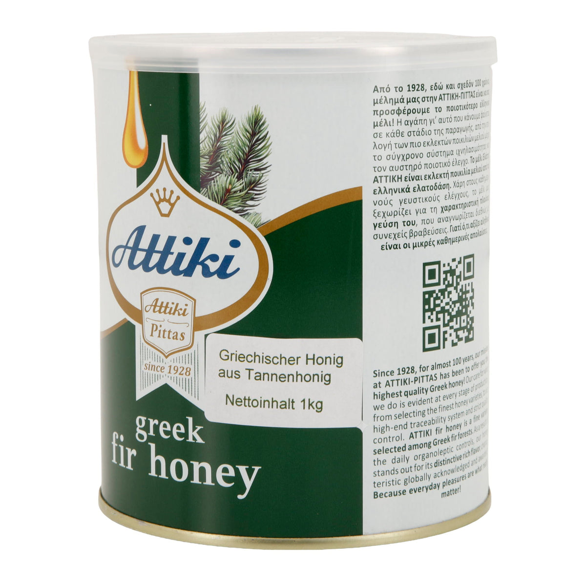 Honig Attiki | Griechischer Tannenhonig | naturbelassen | 1 kg Attiki