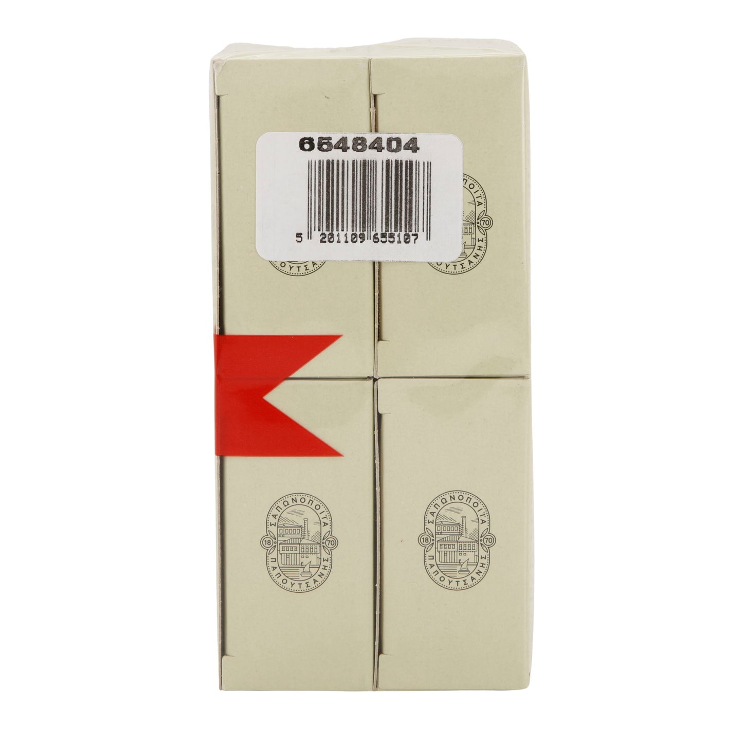 Olivenölseife Papoutsanis | Pure Olive Oil Soap | vegan & unparfümiert | 4×125 g