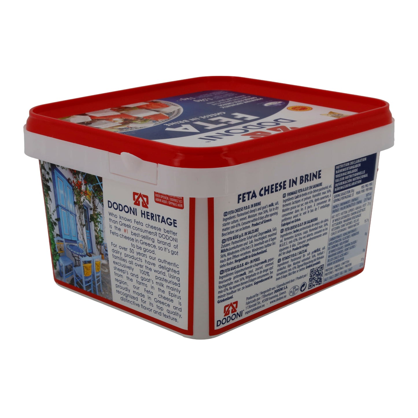 Formaggio Feta Dodoni Feta Käse | Formaggio | Formaggio Feta greco premium in salamoia g.U. | 1,5 kg
