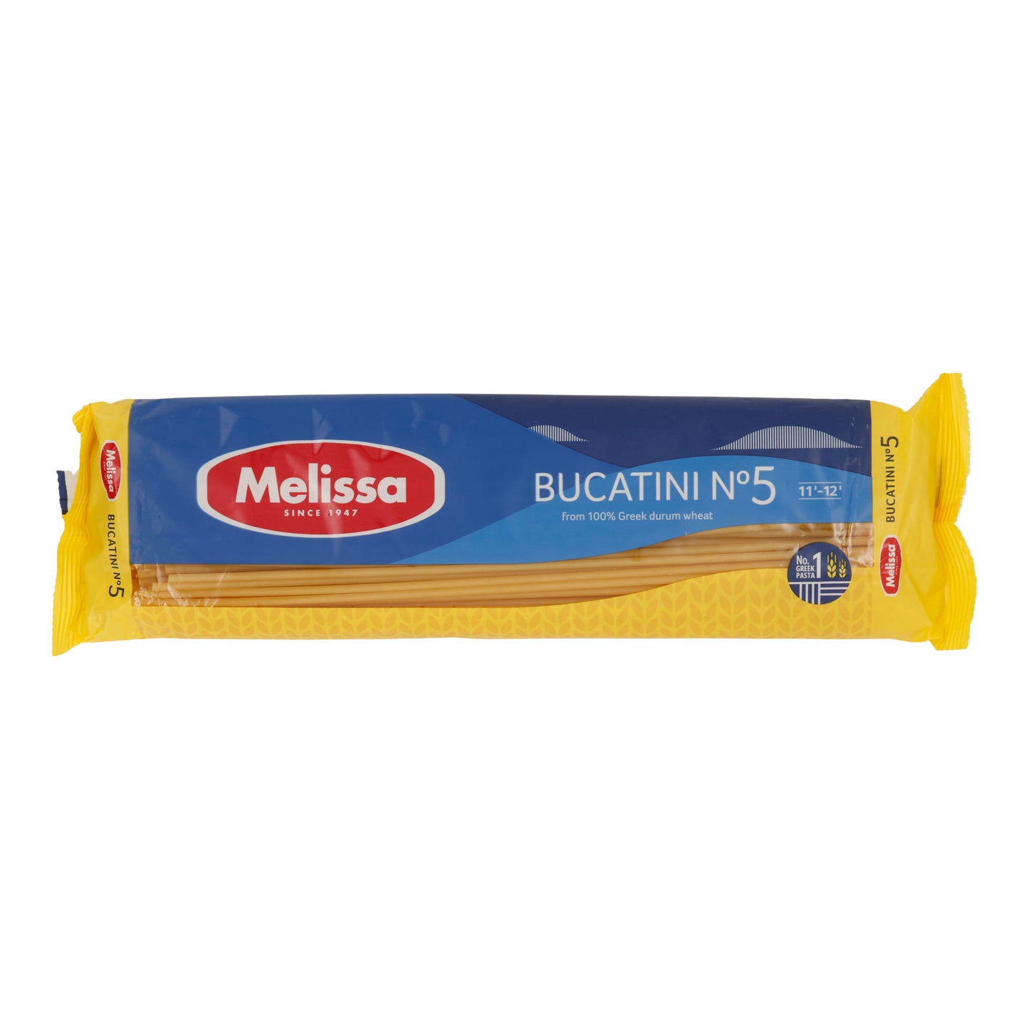 Pasta Melissa | Bucatini No. 5 | Yunan sert buğday makarnası, boru şeklinde, haşlamaya dayanıklı | 500 g