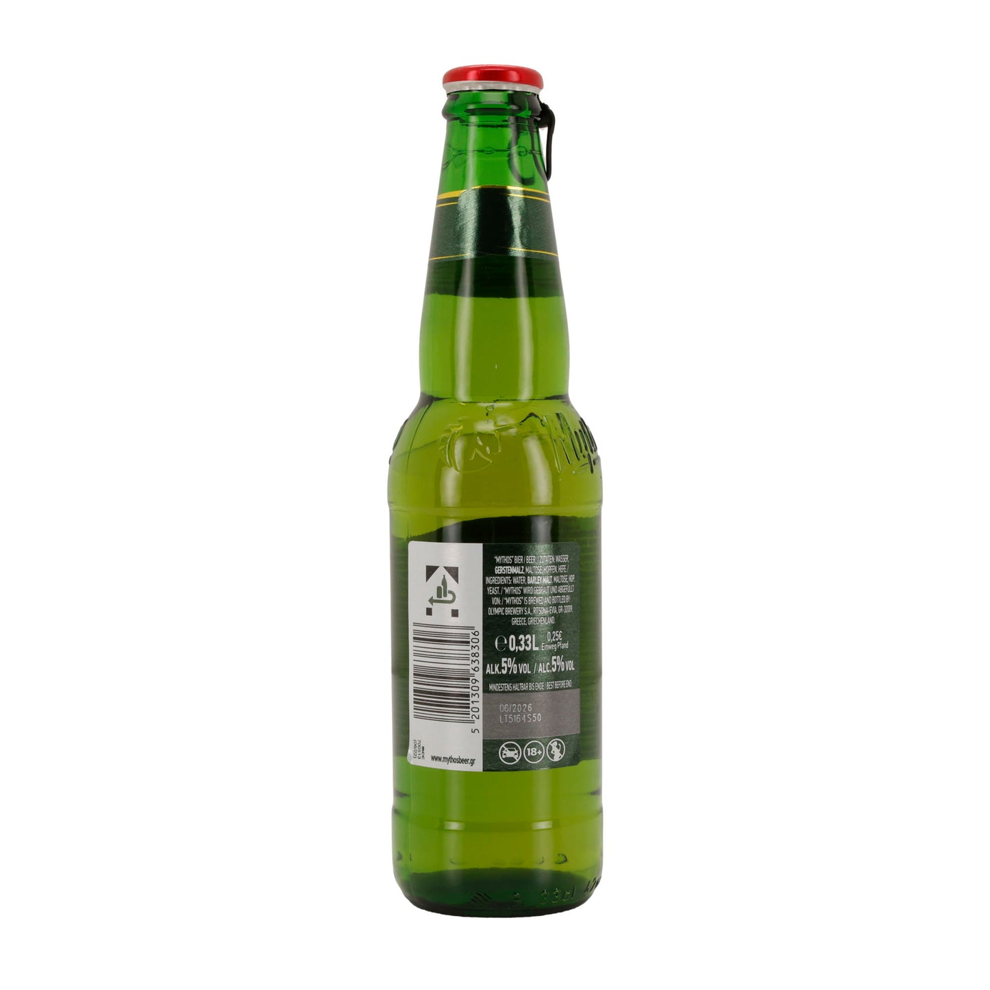 Mythos Helles Bier | Griechisches Lager | 5 % vol | 330 ml