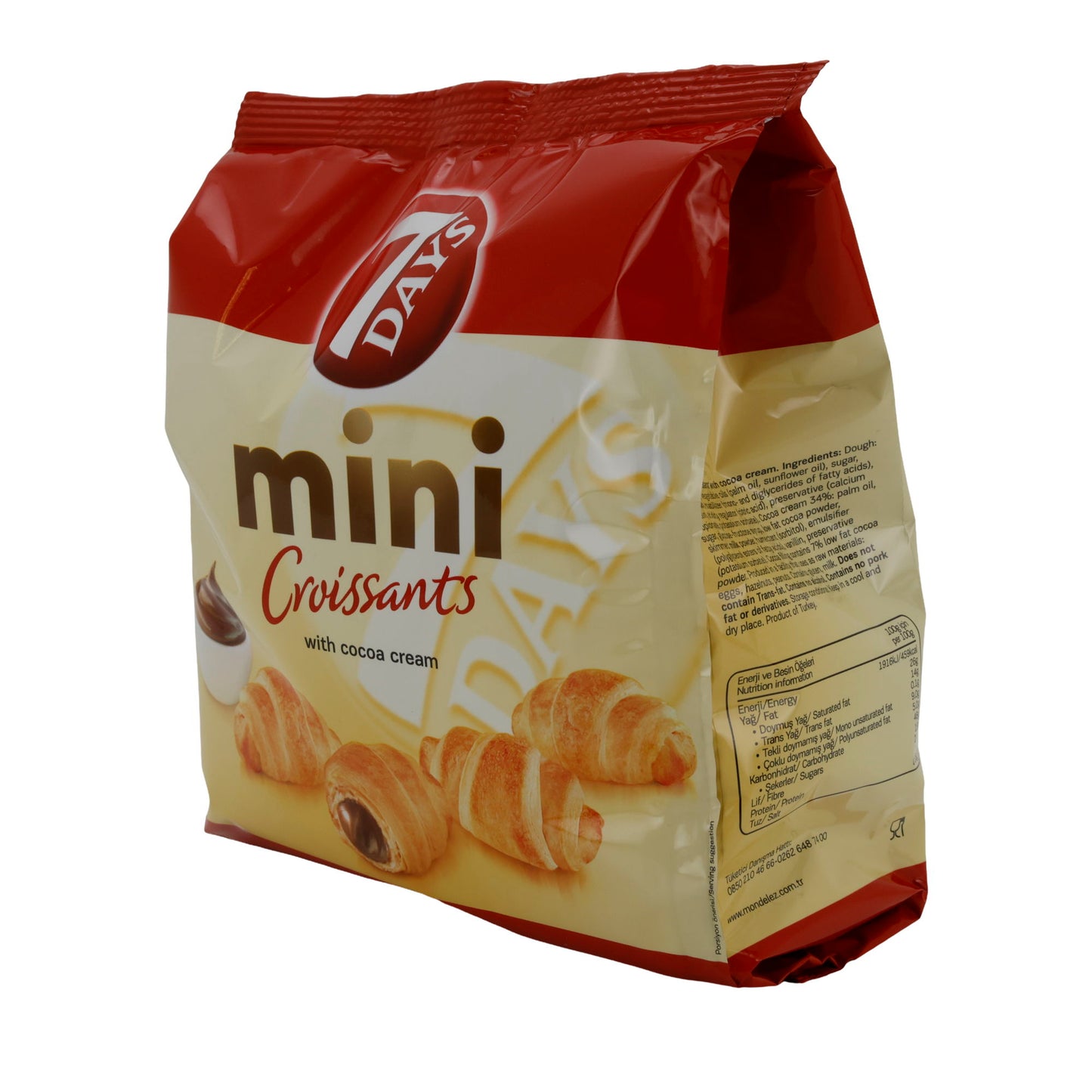 Mini Kruvasanlar 7Days | Kruvasanlar | Kremalı Kakao Dolgulu | 185 g