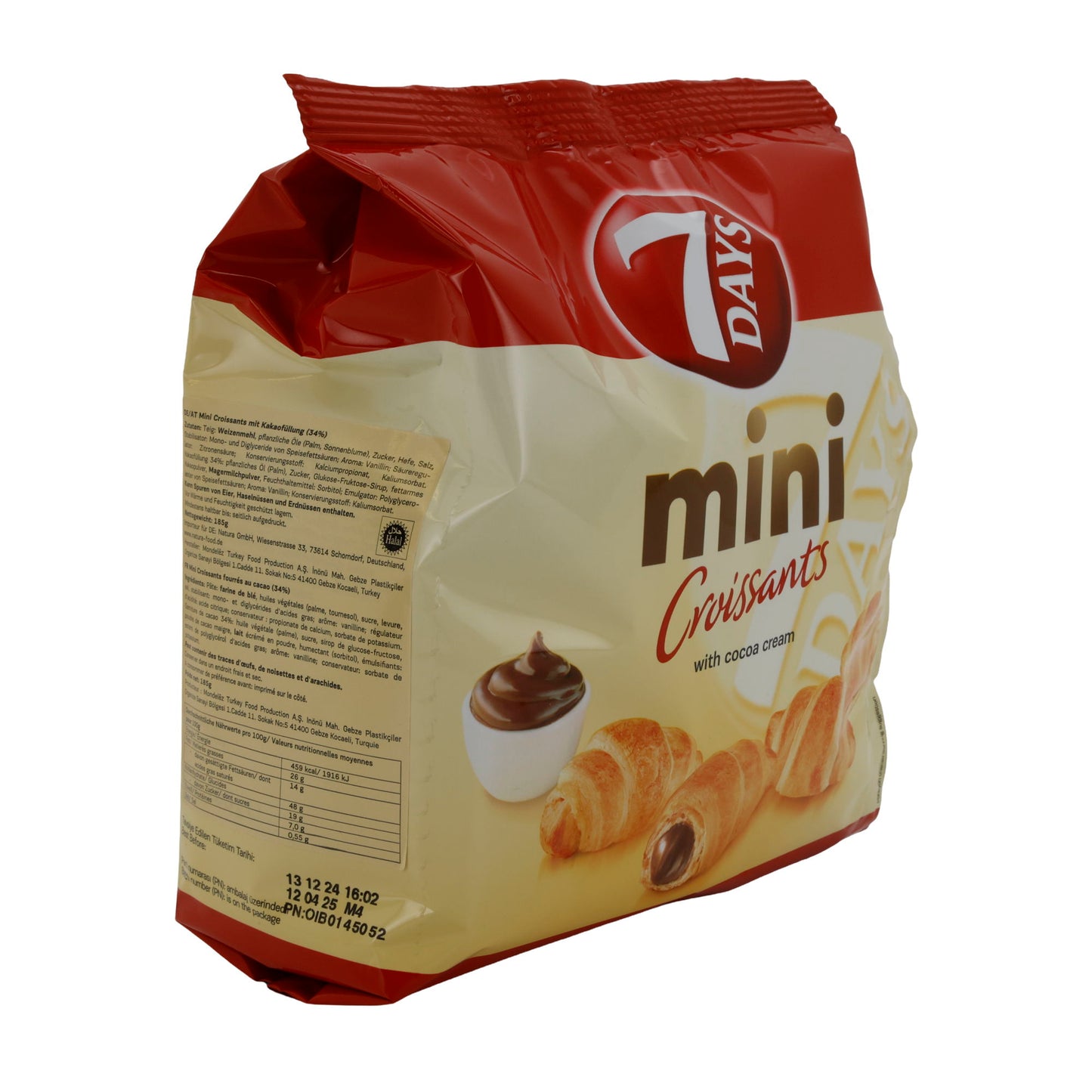 Mini Kruvasanlar 7Days | Kruvasanlar | Kremalı Kakao Dolgulu | 185 g