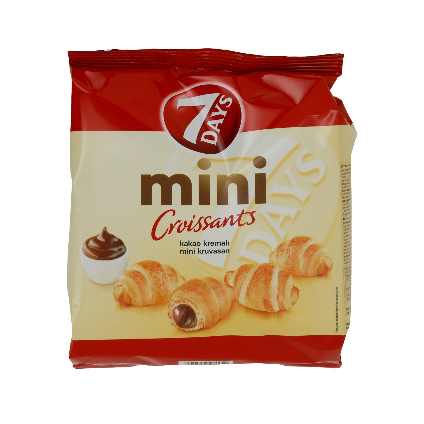 Mini Kruvasanlar 7Days | Kruvasanlar | Kremalı Kakao Dolgulu | 185 g