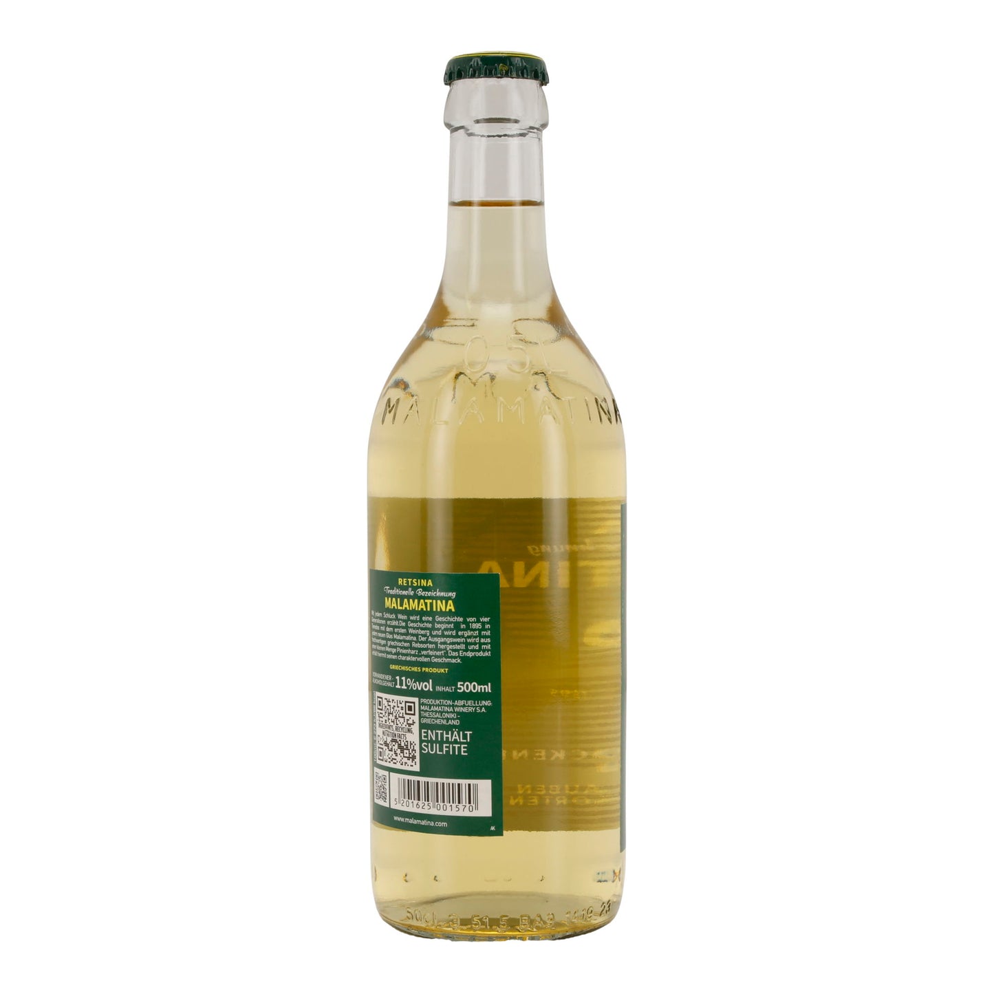 Weißwein Malamatina | Griechischer Retsina | trocken | 11 % vol | 250 ml