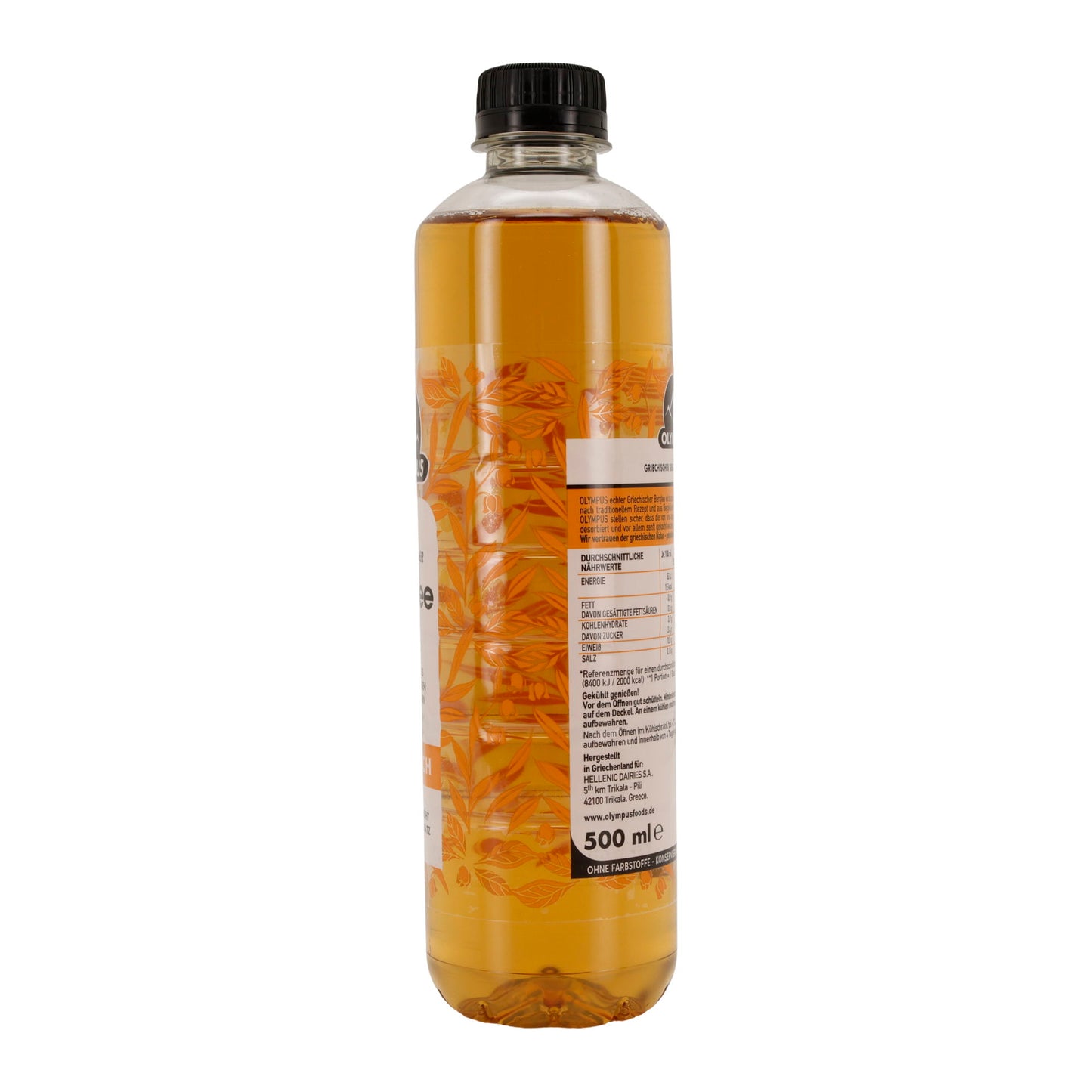 Getränk Olympus | Griechischer Bergtee Pfirsich | ohne Zuckerzusatz, direkt aufgebrüht | 500 ml