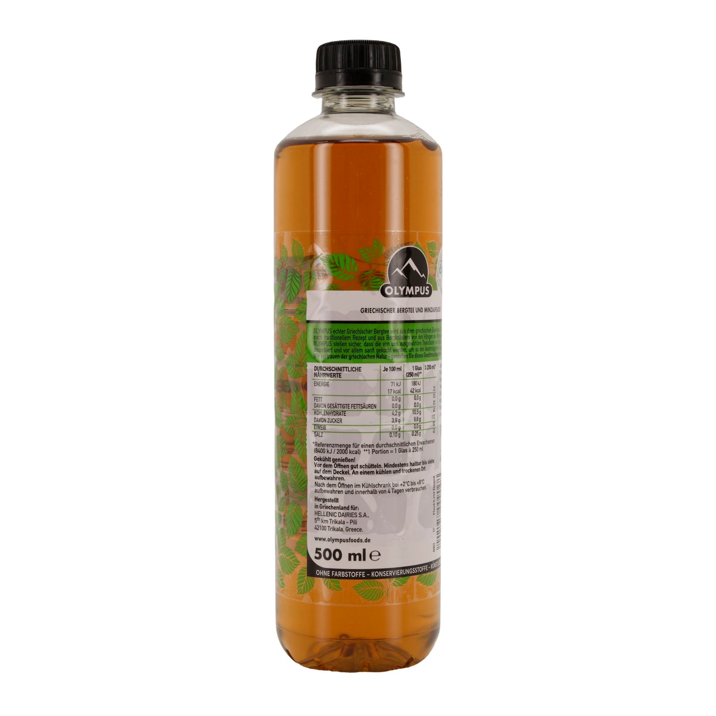 Getränk Olympus | Griechischer Bergtee Minze | ohne Zuckerzusatz, direkt aufgebrüht | 500 ml