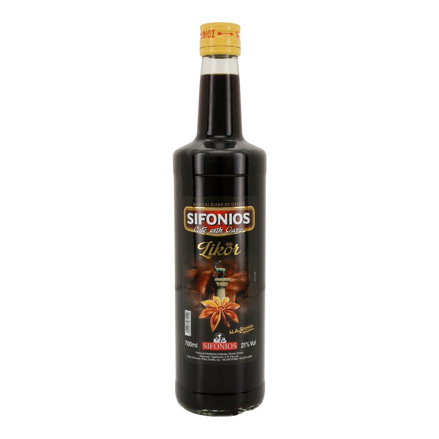 Sifonios Kaffeelikör mit Ouzo | Likörspezialität aus Griechenland | 21 % vol | 700 ml