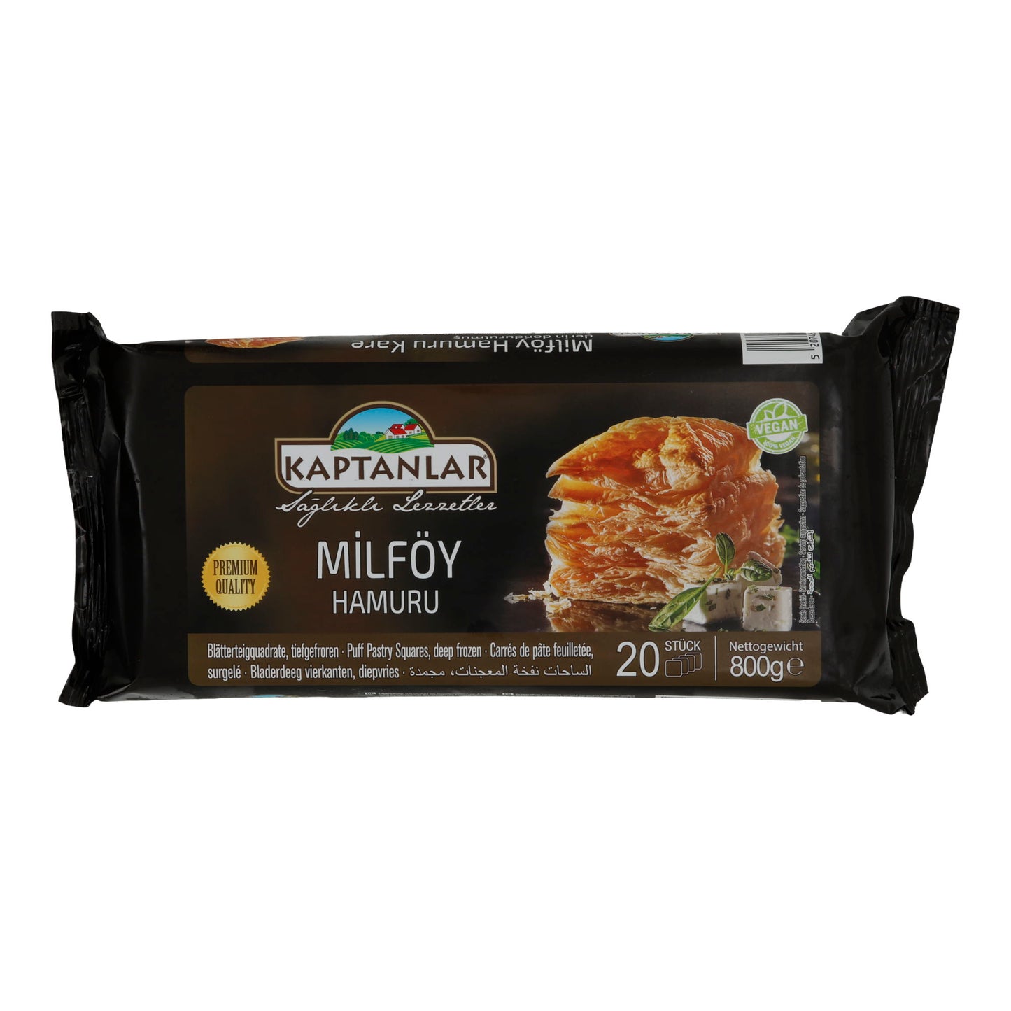 Blätterteig Kaptanlar | Milföy Hamuru | Tiefgefroren, 20 Stück | 800 g