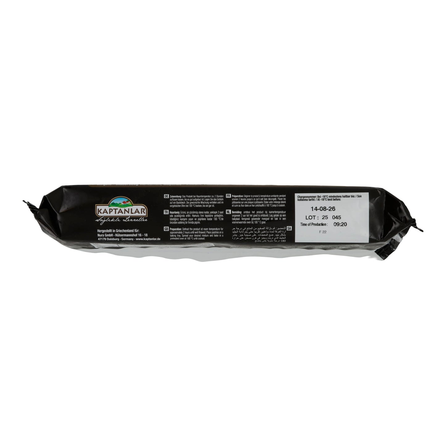 Blätterteig Kaptanlar | Milföy Hamuru | Tiefgefroren, 20 Stück | 800 g