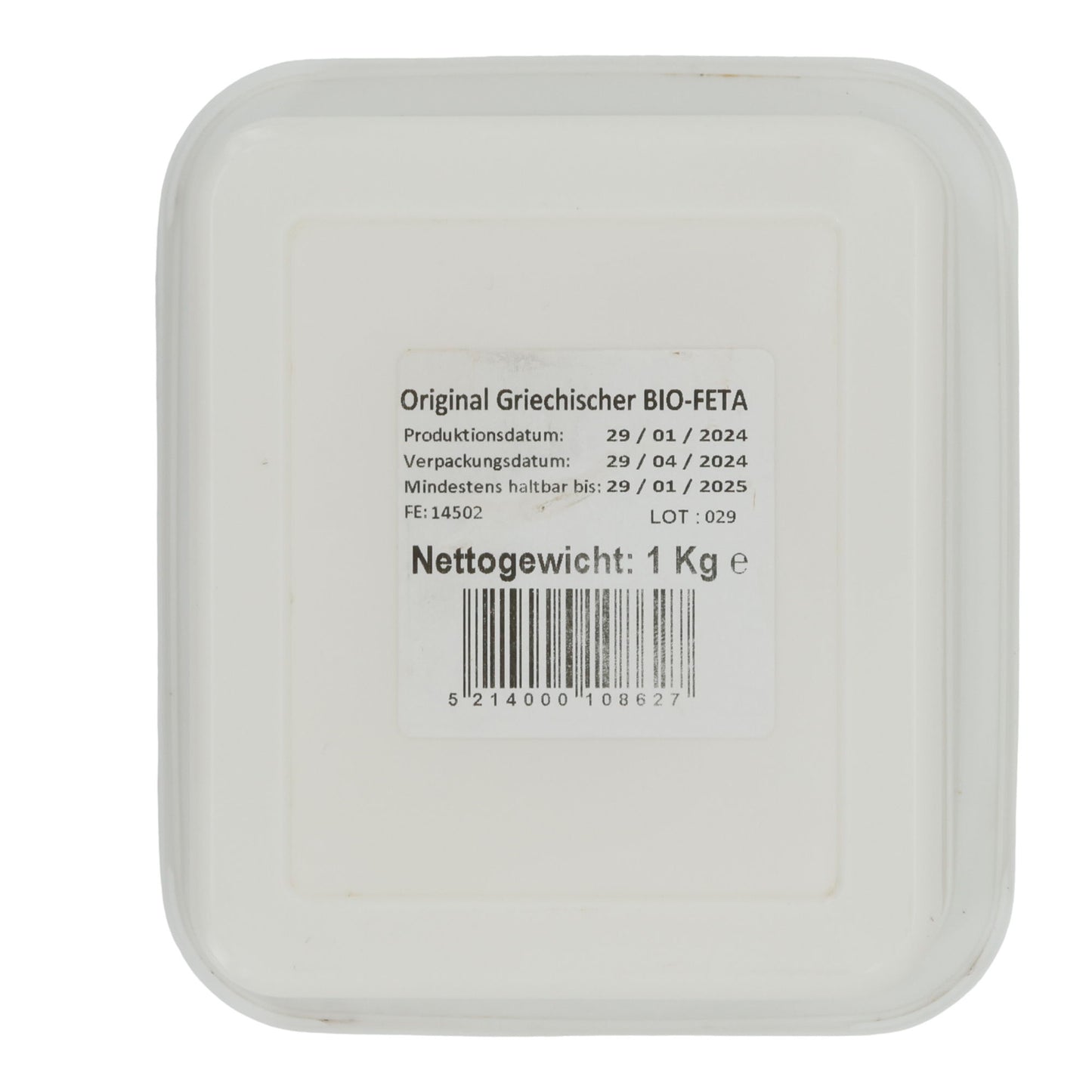 Feta Texas Organic | Feta | Original Greek Feta from Sheep's and Goat's Milk, PDO | 1 kg Pack