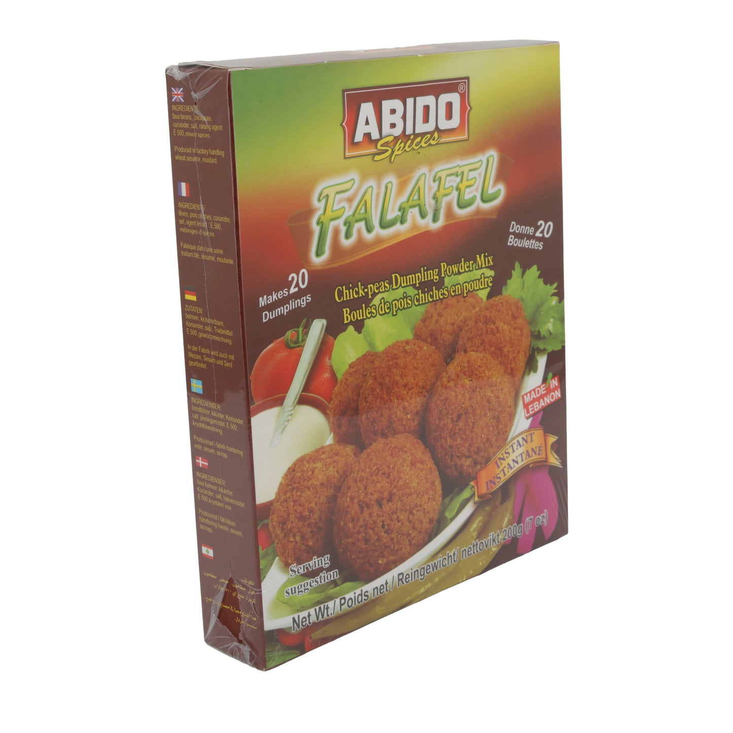 Falafel-mix Abido | Van kikkererwten | Authentiek, voor falafelballetjes | 200 g