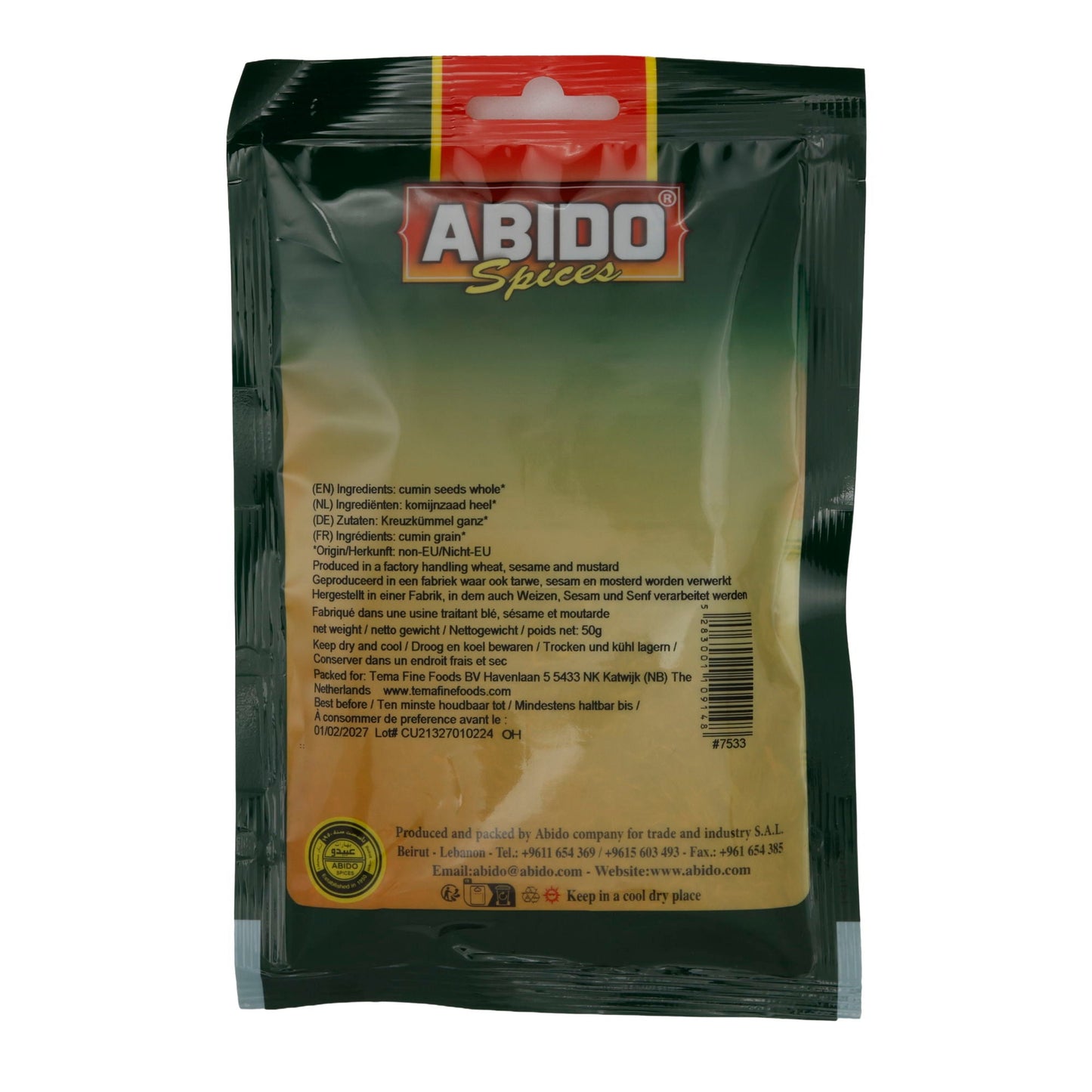 Kreuzkümmel Abido | Ganz | Aromatisch, orientalisch | 50 g ABIDO