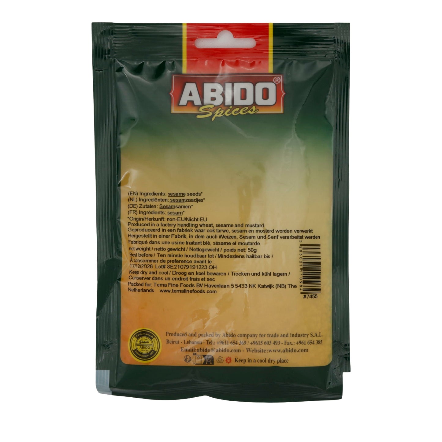 Sesam Abido | weiß | hochwertige Sesamsamen aus Libanon | 50 g ABIDO