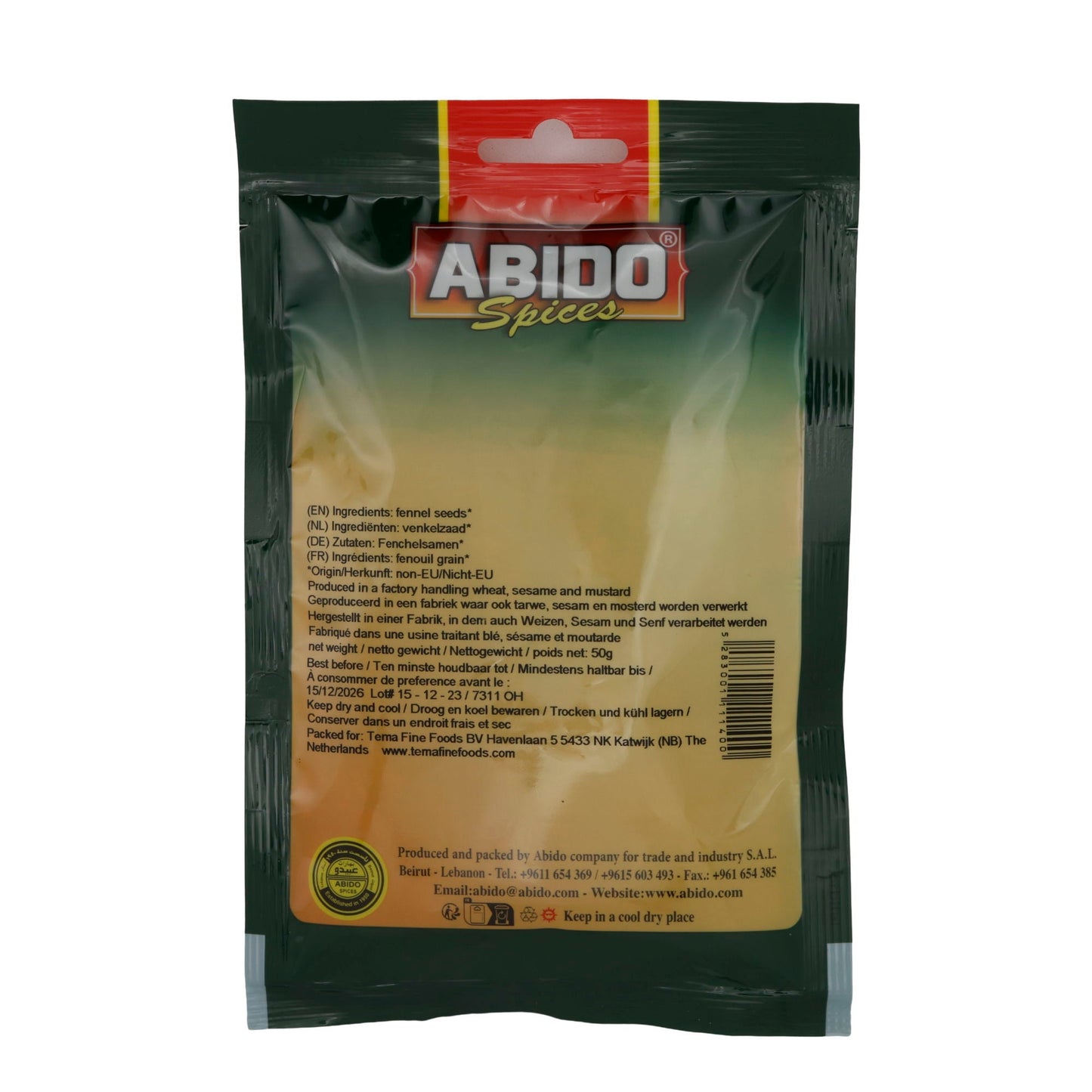 Fenchelsamen ABIDO Fennel Seeds | 50 g ABIDO