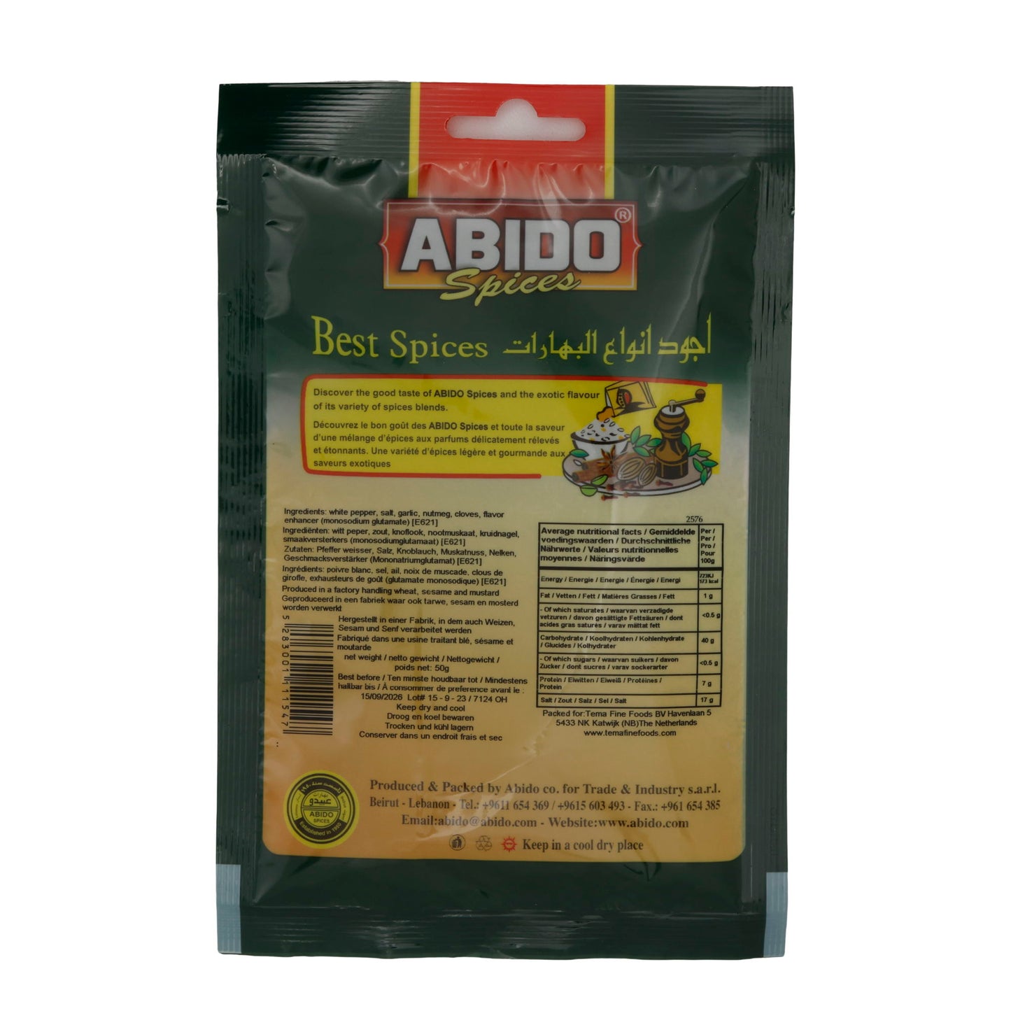 ABIDO Chicken Spices (Chicken Spice Preparation) – 50 g – Aromatic Spice Blend for Chicken