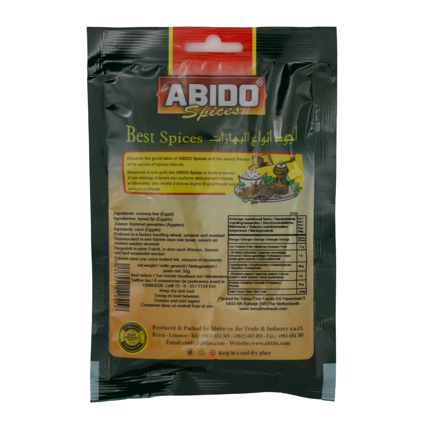 Gewürz Abido | Gemalen karwijzaad | Aromatisch, voor hartige gerechten | 50 g