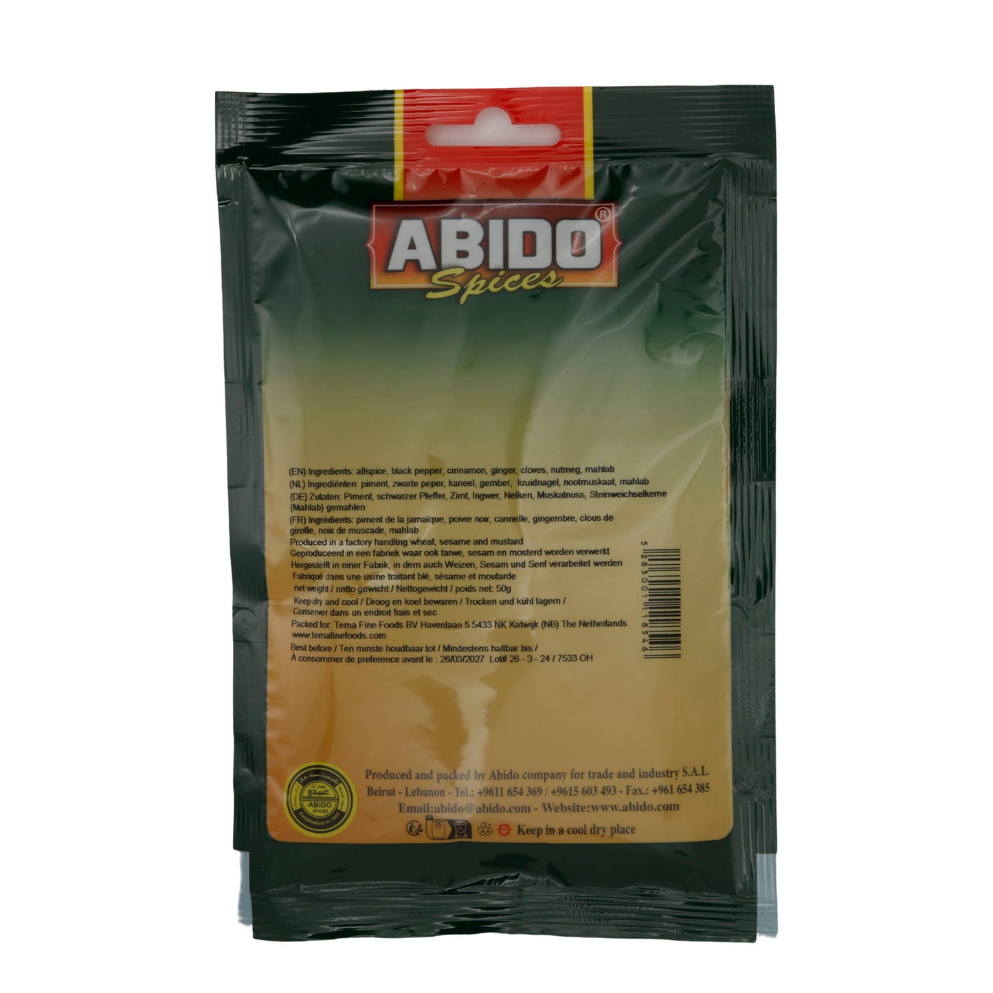 Kruidenmix Abido | Zeven-kruiden | Aromatisch, oosters | 50g