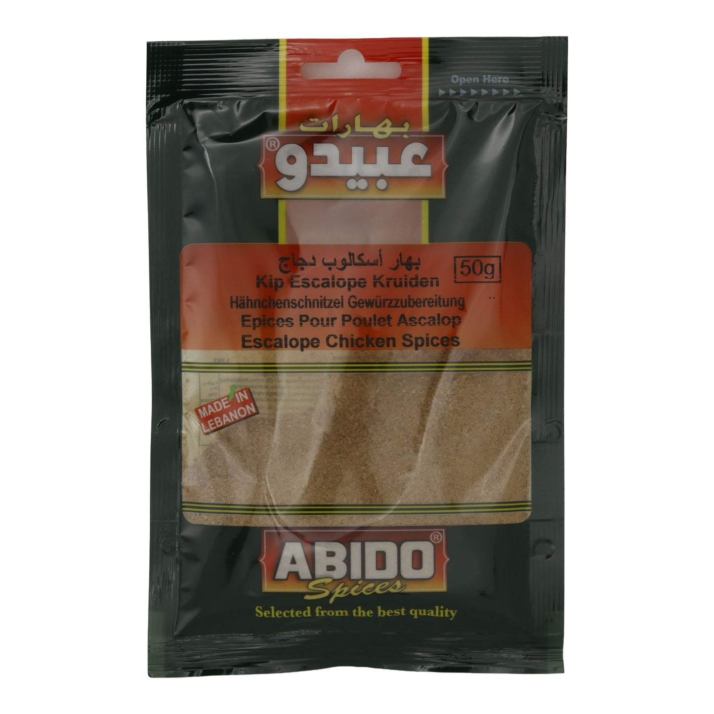 Kruidenmix Abido | Escalope Kipkruiden | Voor kipfilet | 50 g